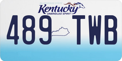 KY license plate 489TWB