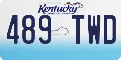 KY license plate 489TWD