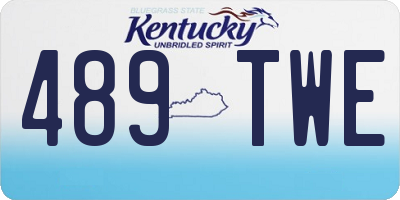 KY license plate 489TWE