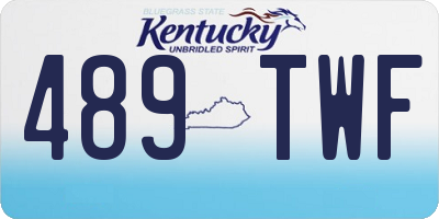 KY license plate 489TWF