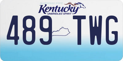 KY license plate 489TWG