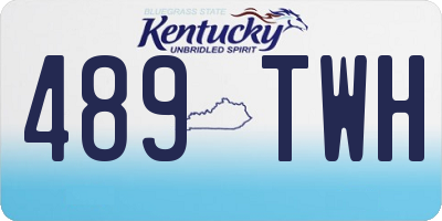 KY license plate 489TWH