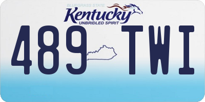 KY license plate 489TWI