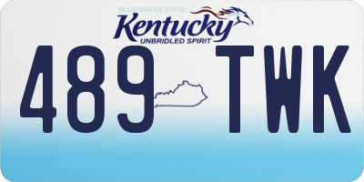 KY license plate 489TWK