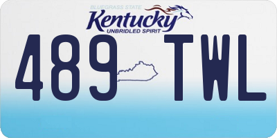 KY license plate 489TWL