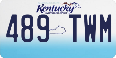 KY license plate 489TWM