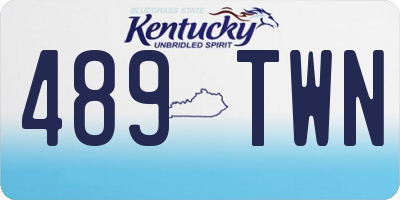 KY license plate 489TWN