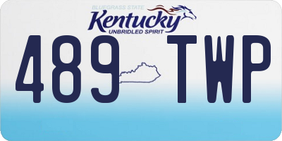 KY license plate 489TWP