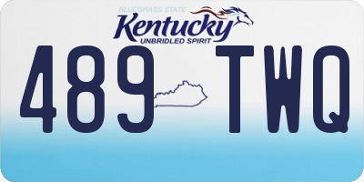 KY license plate 489TWQ