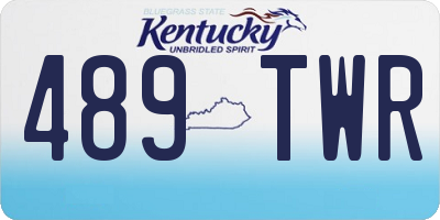 KY license plate 489TWR