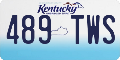 KY license plate 489TWS