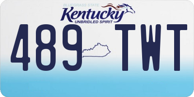 KY license plate 489TWT