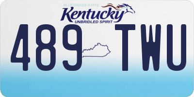 KY license plate 489TWU