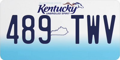 KY license plate 489TWV