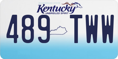 KY license plate 489TWW