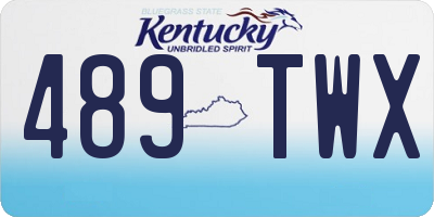 KY license plate 489TWX