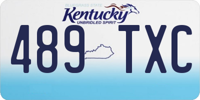KY license plate 489TXC