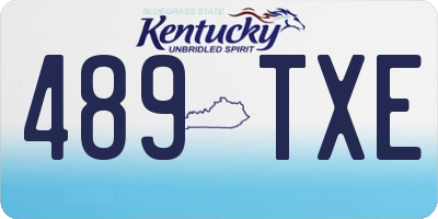 KY license plate 489TXE