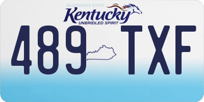 KY license plate 489TXF