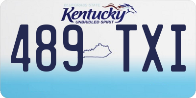 KY license plate 489TXI