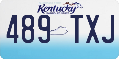 KY license plate 489TXJ