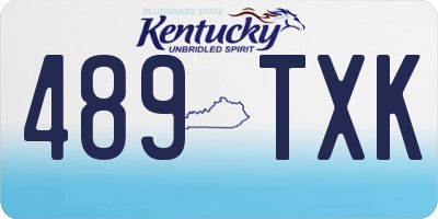 KY license plate 489TXK