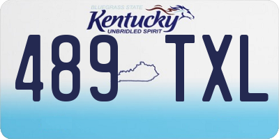 KY license plate 489TXL