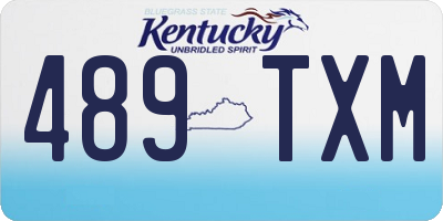 KY license plate 489TXM