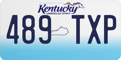 KY license plate 489TXP