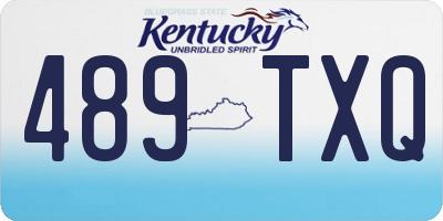 KY license plate 489TXQ