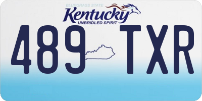 KY license plate 489TXR