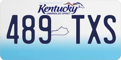 KY license plate 489TXS