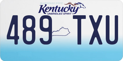 KY license plate 489TXU