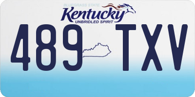 KY license plate 489TXV