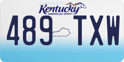 KY license plate 489TXW