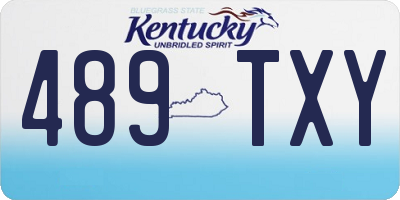 KY license plate 489TXY