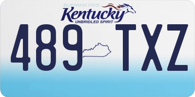 KY license plate 489TXZ