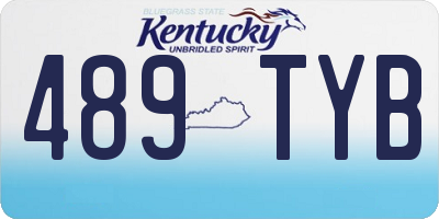 KY license plate 489TYB