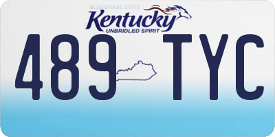 KY license plate 489TYC