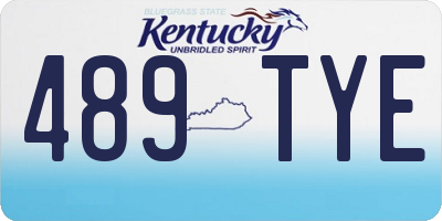 KY license plate 489TYE