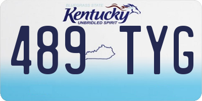 KY license plate 489TYG