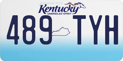 KY license plate 489TYH