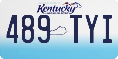 KY license plate 489TYI