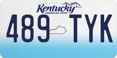 KY license plate 489TYK