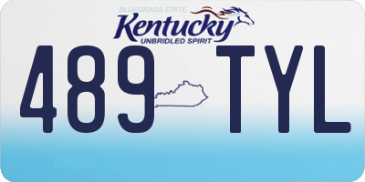KY license plate 489TYL