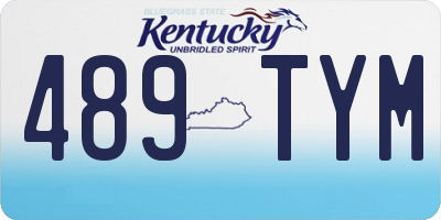KY license plate 489TYM