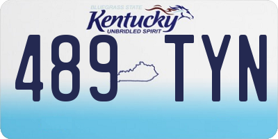 KY license plate 489TYN