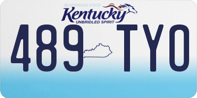 KY license plate 489TYO