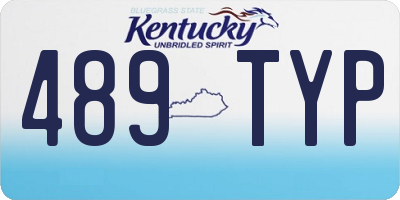 KY license plate 489TYP