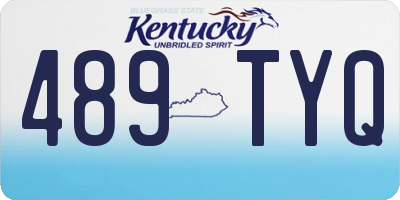 KY license plate 489TYQ